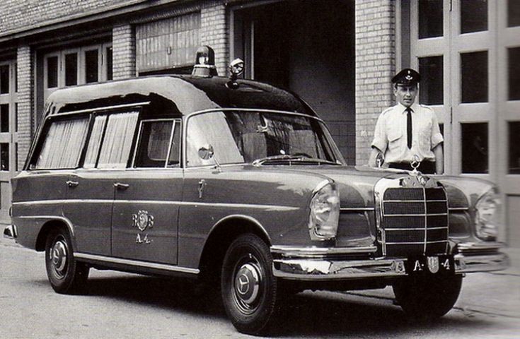 Classic Mercedes ambulance car Photo of the'A 4' a MB 220 with Noerrebros