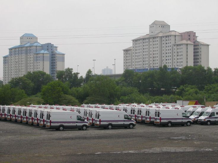 many, many Malaysia Ambulances