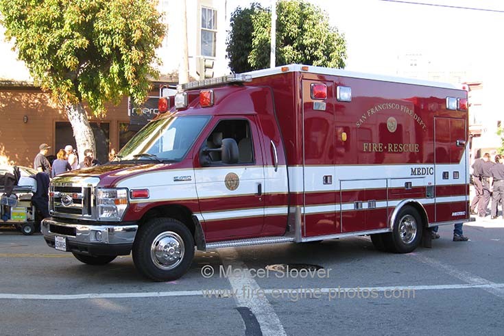 SFFD Ambulance film set Trauma