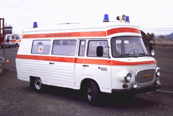 An IFA Barkas B1000 SMH3 ambulance of the former GDR Seen in Fulda in 2004