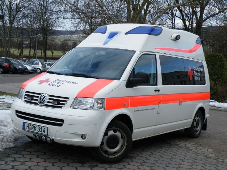 A VW T5 ambulance of German Red Cross region Hannover