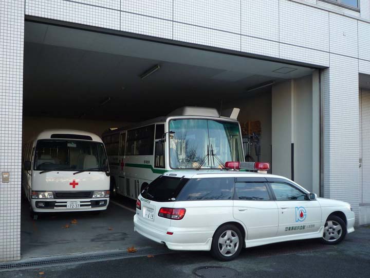 Japan Red Cross various vehicles