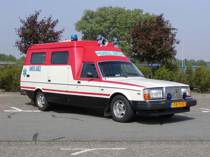 A Volvo 264 GL ambulance from