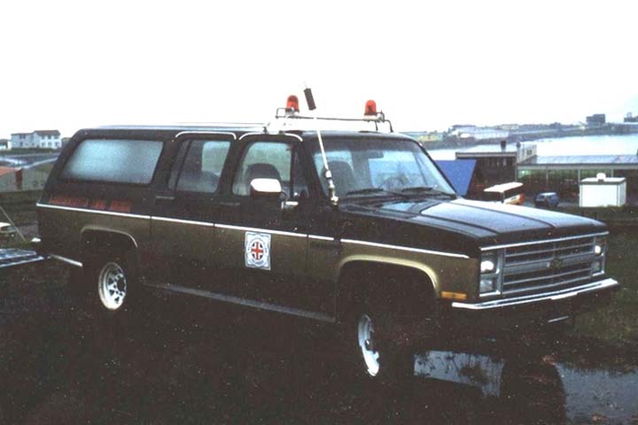 Chevy Suburban Icelandic Maritime rescue